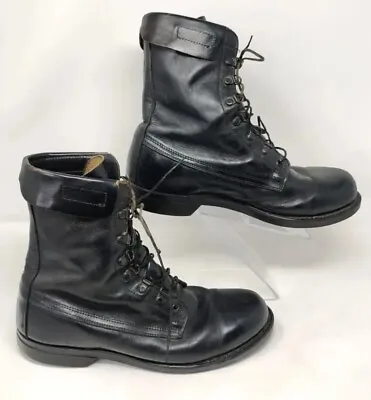 Vintage Cove Shoe Company Combat Boots Size 10 Black Learher Lace Up • $54.88