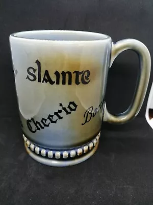 £9.50 • Buy Irish Wade Shamrock Pottery Cheers Slainte Bottoms Up Tankard 10.5cm Tall