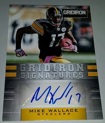 2012 Mike Wallace Panini Gridiron Signatures Auto # / 25 • $20