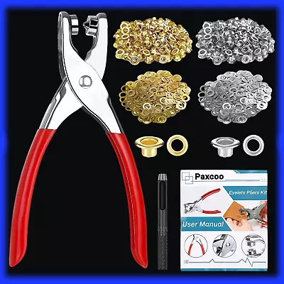 1/2-1/4  Grommet Pliers Tool Kit Punch Hole Eyelet Snap Button 1203 PCS FREE SHI • $16.39