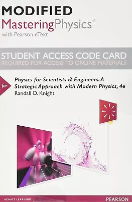 Modified Mastering EText Access Card Physics Scientists Engineers 9780133942651 • $54.95