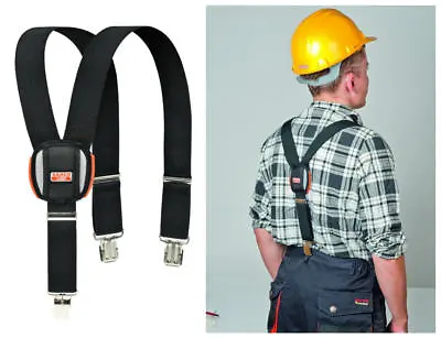£18.70 • Buy NEW Bahco Black Padded Adjustable Work Braces With Heavy Duty Trouser Clips