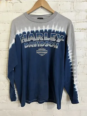 Vintage Harley Davidson T-shirt Large Tie Dye Longsleeve Stuart Florida Single S • $36