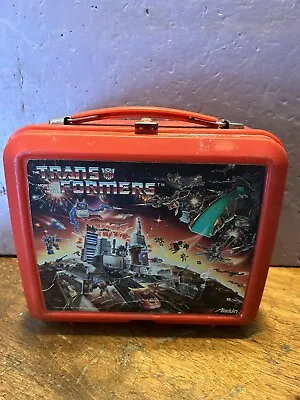 Vintage Plastic Transformers Lunchbox With Thermos ! • $49.99