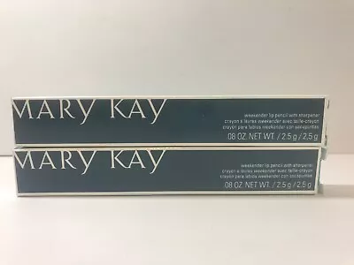 Lot Of 2 Mary Kay Weekender Lip Pencil W Sharpener Pink Sand & Coral Stone NIB • $10.64