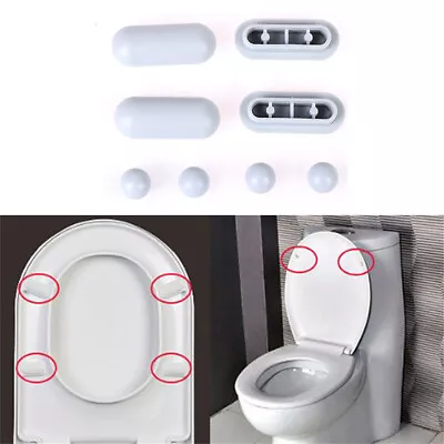 6Pcs Toilet Seat Buffers Bumpers Replacement Pads White Stop Bumper Accessories • $6.88