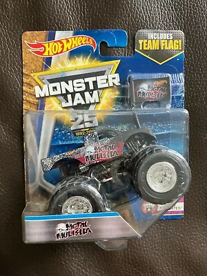 2016 Hot Wheels Monster Jam 25 Metal Mulisha With Team Flag New & Signed • $24.99