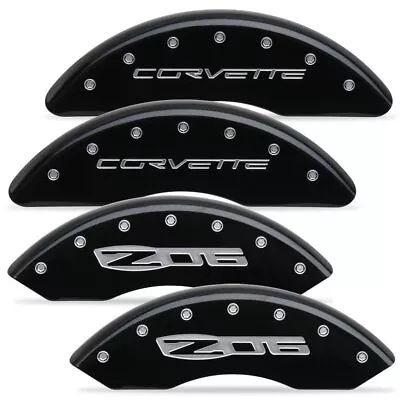 2006-2013 C6 Z06 Corvette Brake Caliper Covers Set - Black W/ Silver Z06 Logo • $160.45