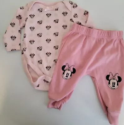 Disney Baby Minnie Mouse Outfit Bodysuit And Pants~Size 3-6 Months • $9.60