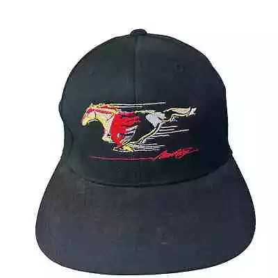 Yupoong The Classics Hat Snapback Ford Mustang Embroidered Black Flat Brim • $9.74