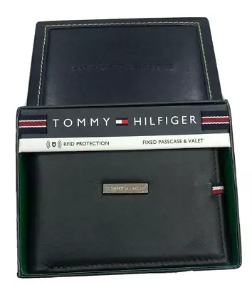 £24.99 • Buy TOMMY HILFIGER  PASS - CASE Men’s LEATHER WALLET - RFID With Cambridge Pass-Case