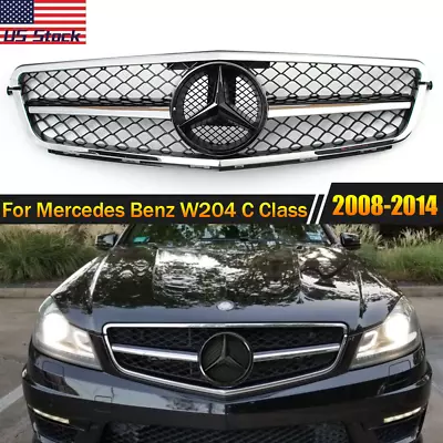 AMG Front Grille Star For 2008-2014 Mercedes Benz W204 C200 C250 C300 C350 Grill • $69.56