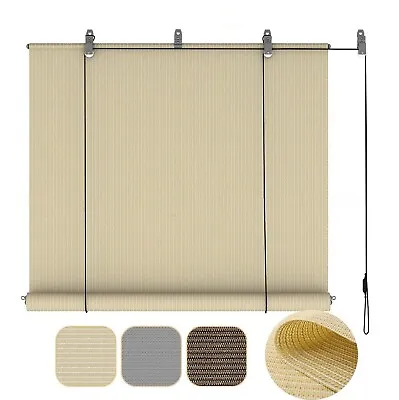 Roll Up Shade Roller Shade UV Blind Screen For Patio Outdoor Deck Gazebo Porch • $42.02