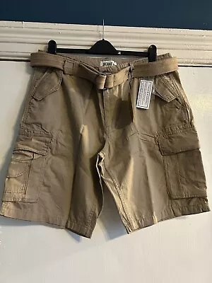 Men’s Jacamo Cargo Shorts With Belt Size 38 • £5.99