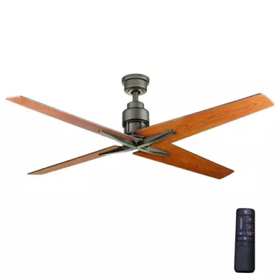 Elegant 56  Large Ceiling Fan + Remote Unique Airplane Propeller Cabin Bronze • $249.99