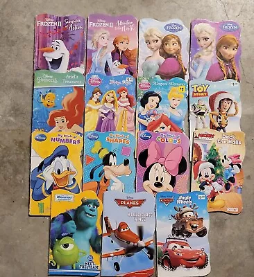 Lot Of 15 Disney Shaped Board Books Bendon Frozen Mickey Minnie Cars Princesses  • $5.99