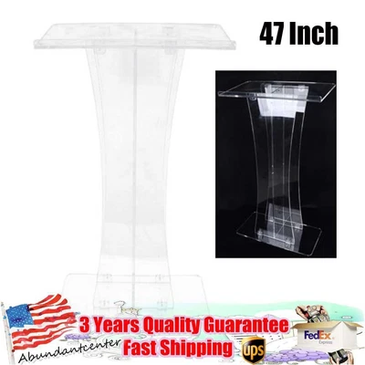 $260 • Buy 47  Acrylic Podium Stand Church Lectern Presentation Conference Pulpit Portable