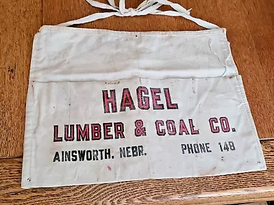 Vintage Hagel Lumber & Coal Co Nail Apron Ainsworth Nebr • $25