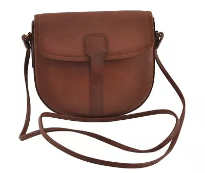 Authentic Burberrys Vintage Leather Shoulder Cross Body Bag Purse Brown 1132J • $3.75