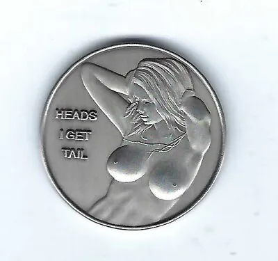 $12 • Buy Nude Busty Woman Lady Heads Tails Ox Silver Coin Medal Medallion Token Xxx