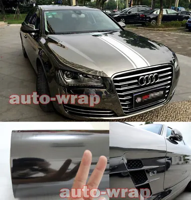 12  X 60  Air Free Car Flat Gloss Mirror Chrome Vinyl Wrap Sticker Sheet Film HD • $8.97