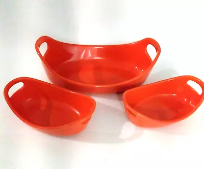 Rachel Ray Orange Oval Casserole-Baking/Oven/Serving Dishes 3pc 2-12oz & 1-1.25Q • $34.99