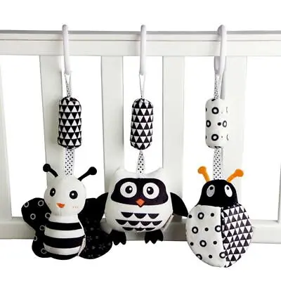 Baby Stroller Toys Newborn Baby Toy Black And White Hanging Rattles Infant C BGS • £6.83