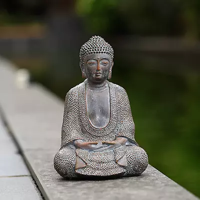 Buddha Statue Outdoor Zen Garden Decor Buddha Sculpture Home Meditation Decor • $37.46