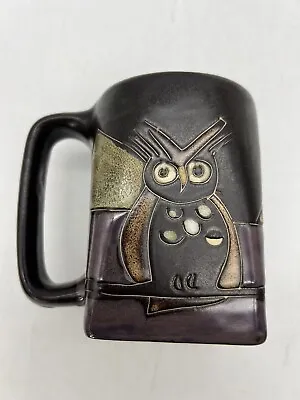 Mara Art Pottery Mexico Stoneware Night Owl Coffee Mug 16oz. Signed • $27.95