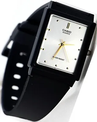 Casio Silver Men's Watch Black Resin Band Water Resist Brand-New MQ-38-7ADF • $15