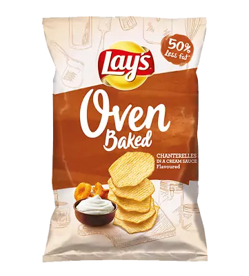 £6.83 • Buy LAYS Oven Baked Chanterelles & Cream Mushroom Flavor Potato Chips 125g 4.4oz