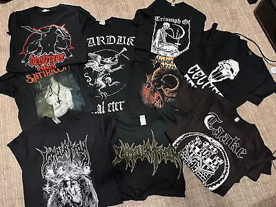 9 Death Black Metal Shirt Lot SMALL Celtic Frost Marduk Immolation Taake Triumph • $125