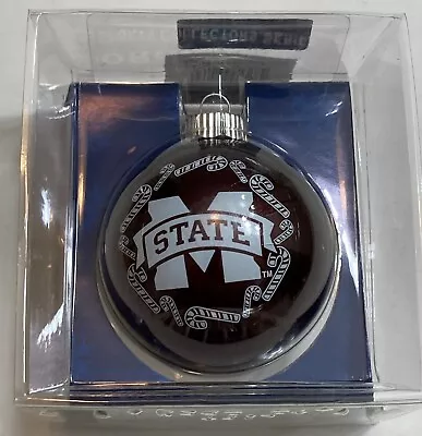 Mississippi State Bulldogs 3  Candy Cane  Glass Ball Christmas Tree Ornament • $14.50