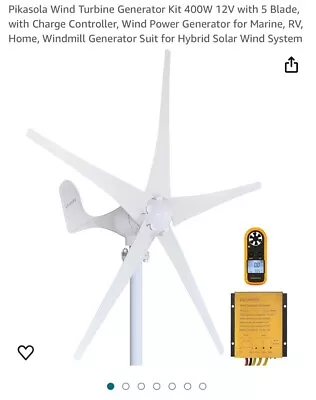 Pikasola Wind Turbine Generator Kit 400W 12V • $189.99