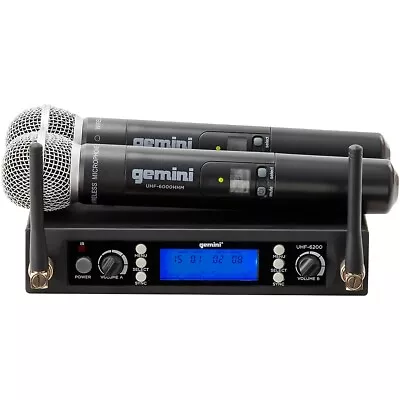 Gemini UHF-6200M UHF Dual Handheld System 512-537.5mHz 197881056124 OB • $119.96