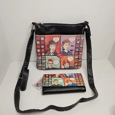 I Love Lucy Ricardo Matching Crossbody Bag Purse Handbag/Wallet + Keychain READ • $28.23