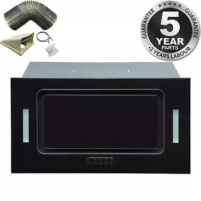 SIA UCG52BL 52cm Black Glass Built In Cupboard Cooker Hood Extractor +3m Ducting • £99.99