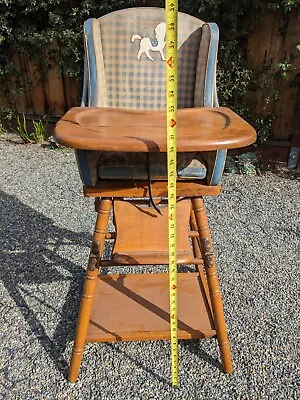 Antique Convertible High Chair And Activity Desk • $100