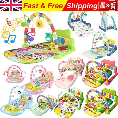 Gym Play Mat Baby Newborn Kid 3 In1 Fitness Music Lay Fun Piano Boy Girl Gift Uk • £17.24