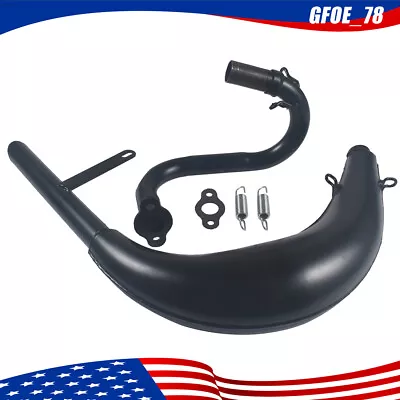 Expansion Chamber Muffler Pipe Fit 80cc 2 Stroke Motorized Bike Gas Engine • $45.99