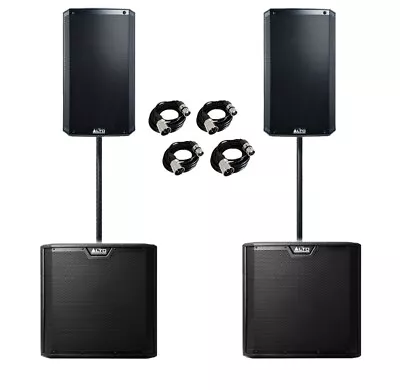 ALTO TS4 Series 9000 Watt Mini PA SYSTEM With 12 Inch Bass Bins TS12S • £1680