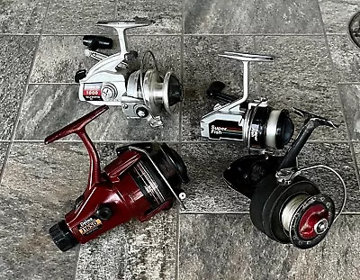 Lot Of 4 Vintage Spinning Fishing Reels Olympic Daiwa Super Fish DAM • $33.99