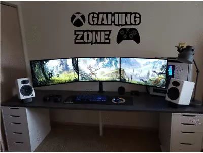 £6.89 • Buy Xbox Gaming Zone Wall Art Vinyl Sticker Gaming Bedroom Various Colours Decal B