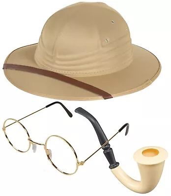 Adult Unisex Safari Explorer Hunter Jungle Zoo Fancy Dress Costume Accessory Kit • £8.95