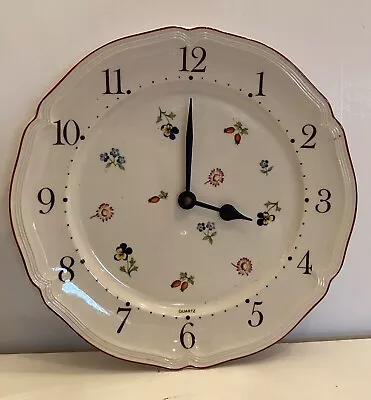 Villeroy & Boch Petite Fleur Wall Clock Porcelain 10”  READ • $19.99