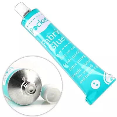 Extra Strong Fabric Glue 50ml Quick Bond Washable Textile Sewing Hemming Repair • £2.65