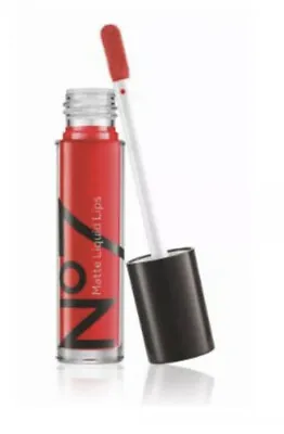 No7 Matte Lipgloss Liquid Lips  Fearless Red 4ml • £2.25