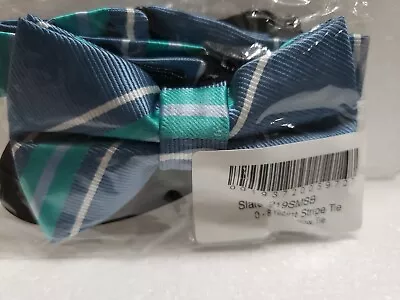 $6.50 • Buy Boys Bow Tie Slate & Mint Stripe The Littlest Prince New