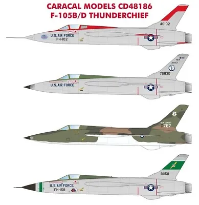 1/48 Caracal Decals #48186 USAF F-105 Thunderchief • $15.99