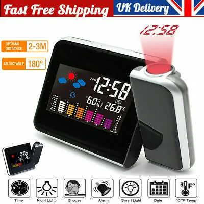 £8.95 • Buy Smart Alarm Clock Digital LED Projector Temperature Time Projection LCD Display